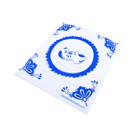 Delft Wooden Shoe Swedish Dishcloth