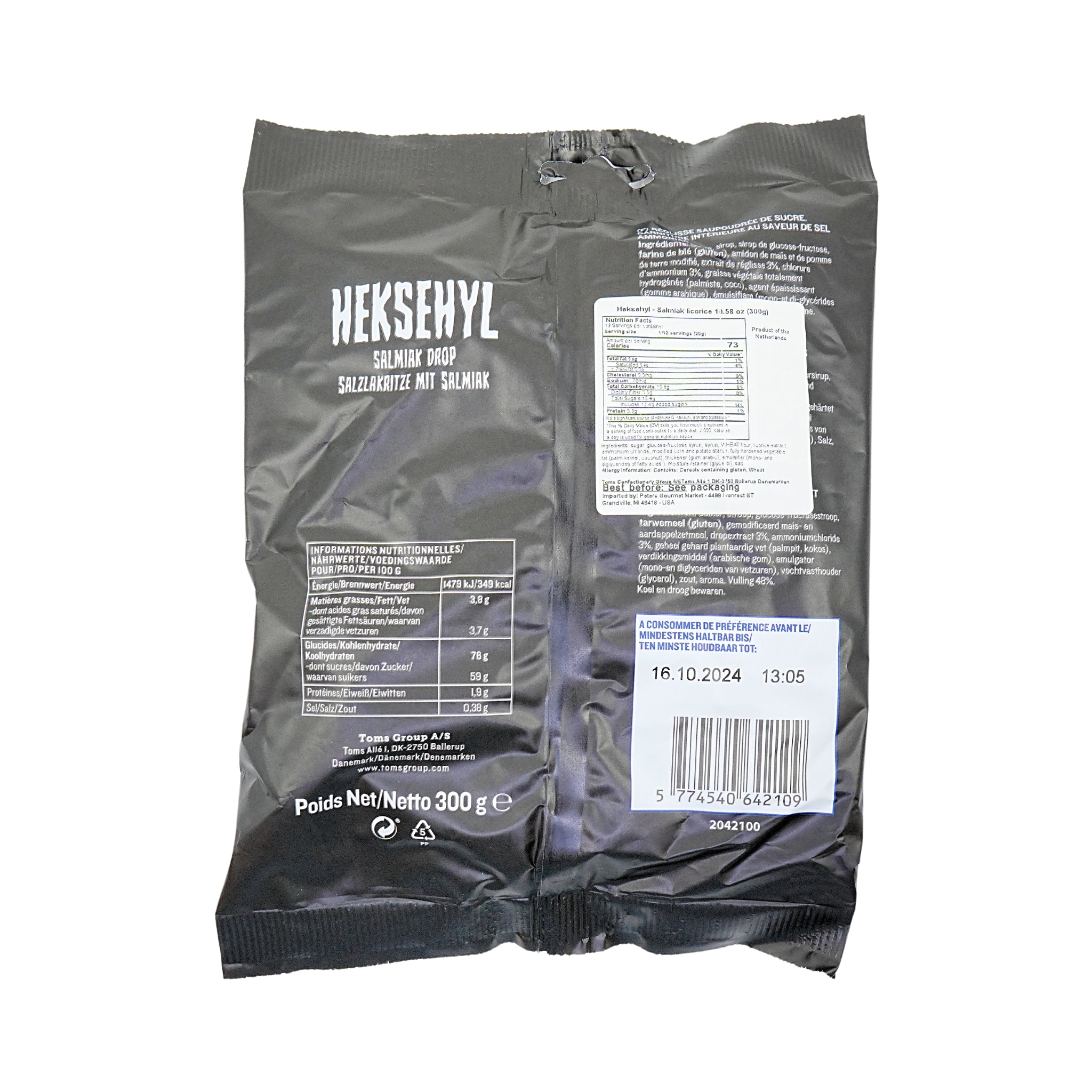 Toms Heksehyl Salty Licorice Logs 11 oz bag – Peters Gourmet Market