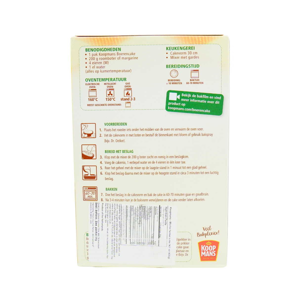 Koopmans Boeren Cake mix 14.1 Oz