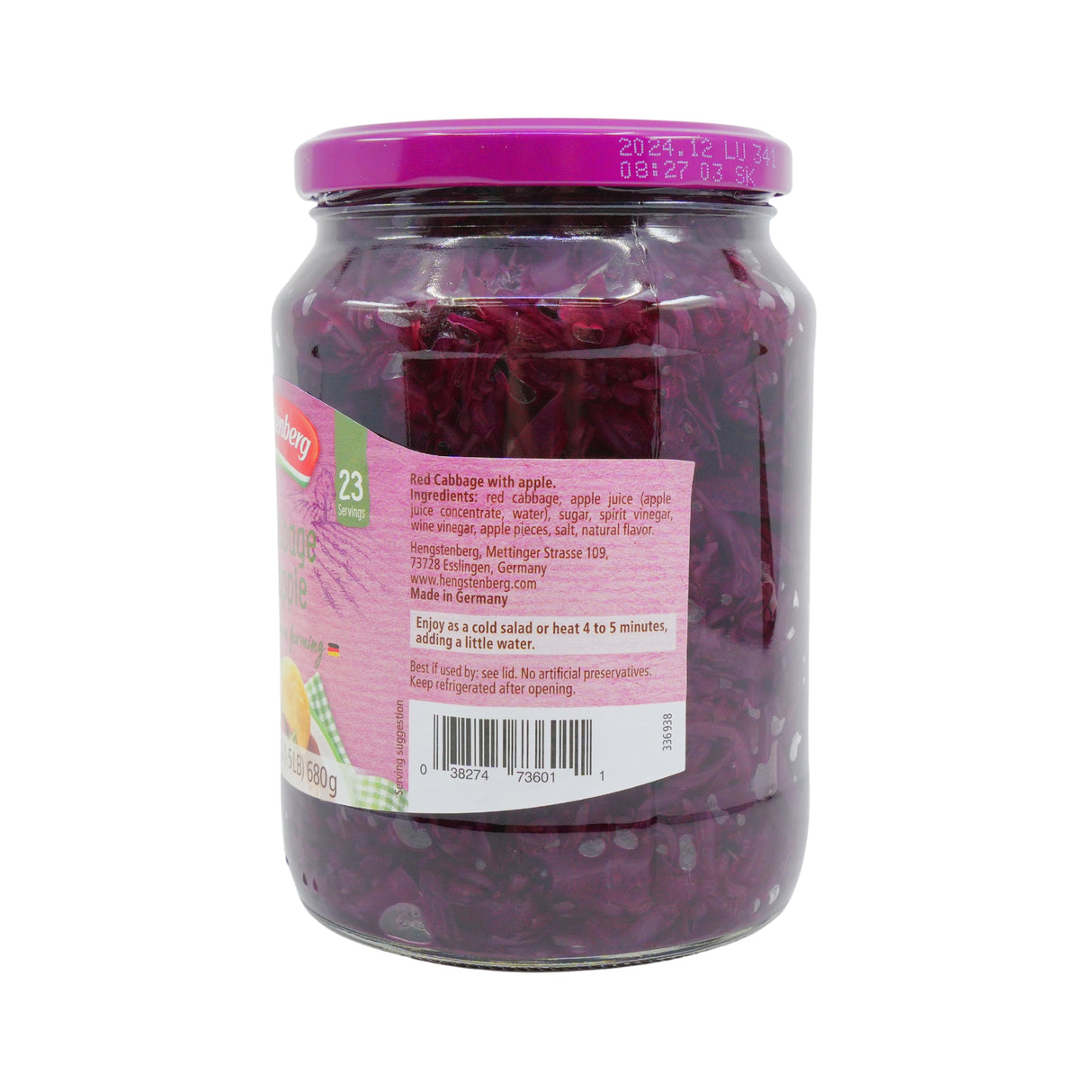 Hengstenberg Red Cabbage With Apple 24oz
