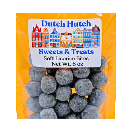 Dutch Hutch Soft  Licorice  Caramel Bites  8 oz By Lonka
