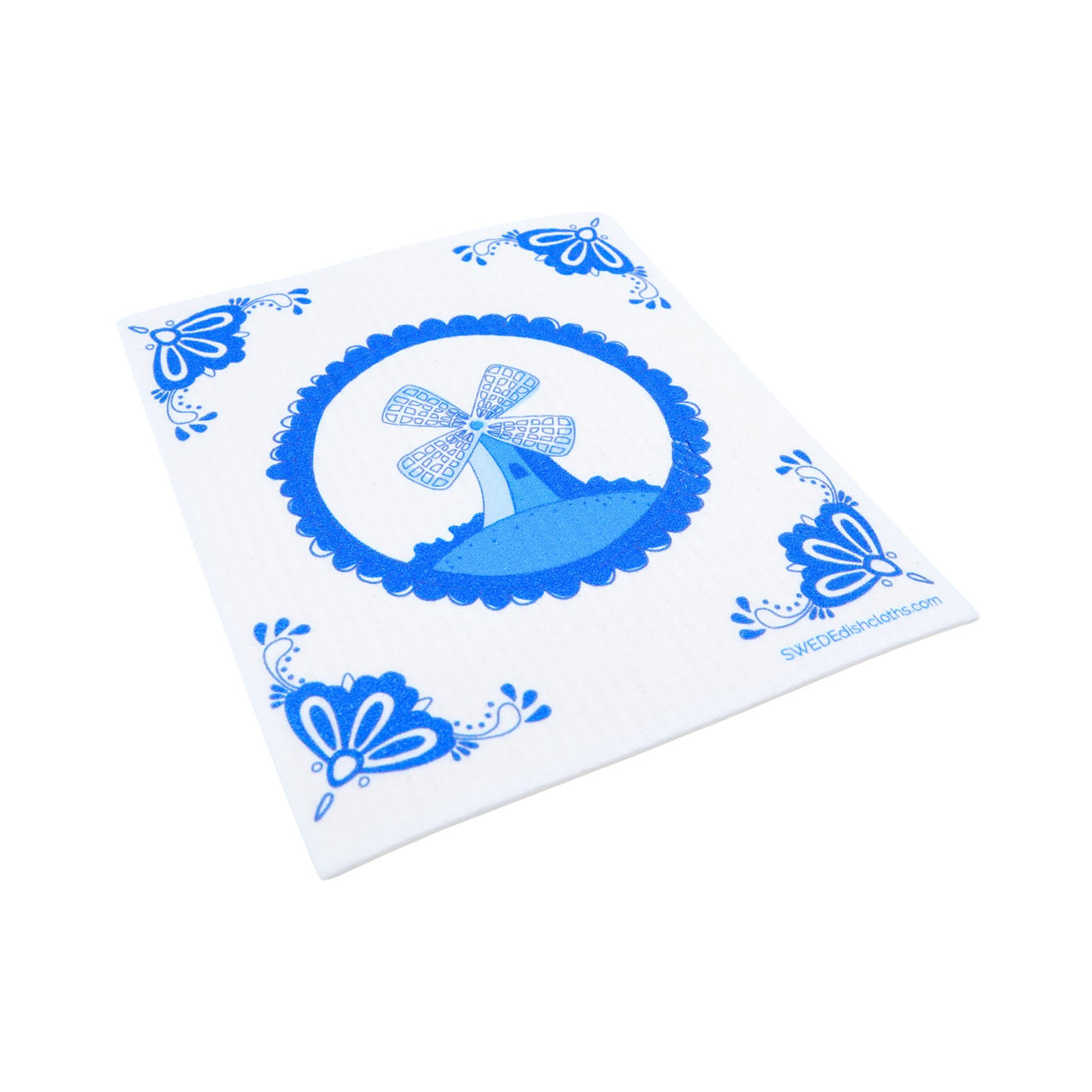 Delft Windmill Swedish Dishcloth