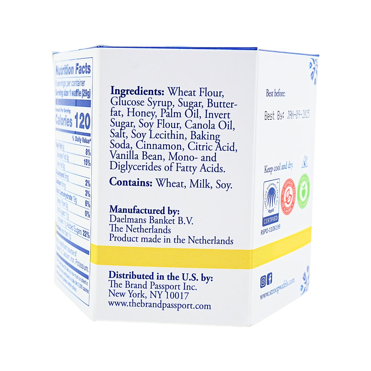 Daelmans Hex Box Honey Stroopwafels 8.11 oz