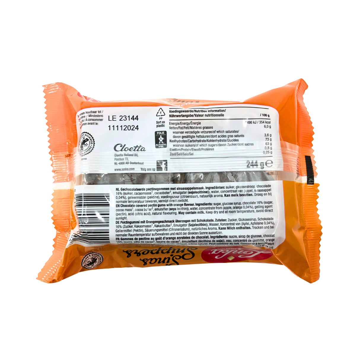 Lonka Orange  Filled Chocolate Snippers 8.6oz