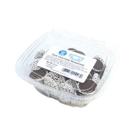 Dark Chocolate White Nonpareils  8 oz