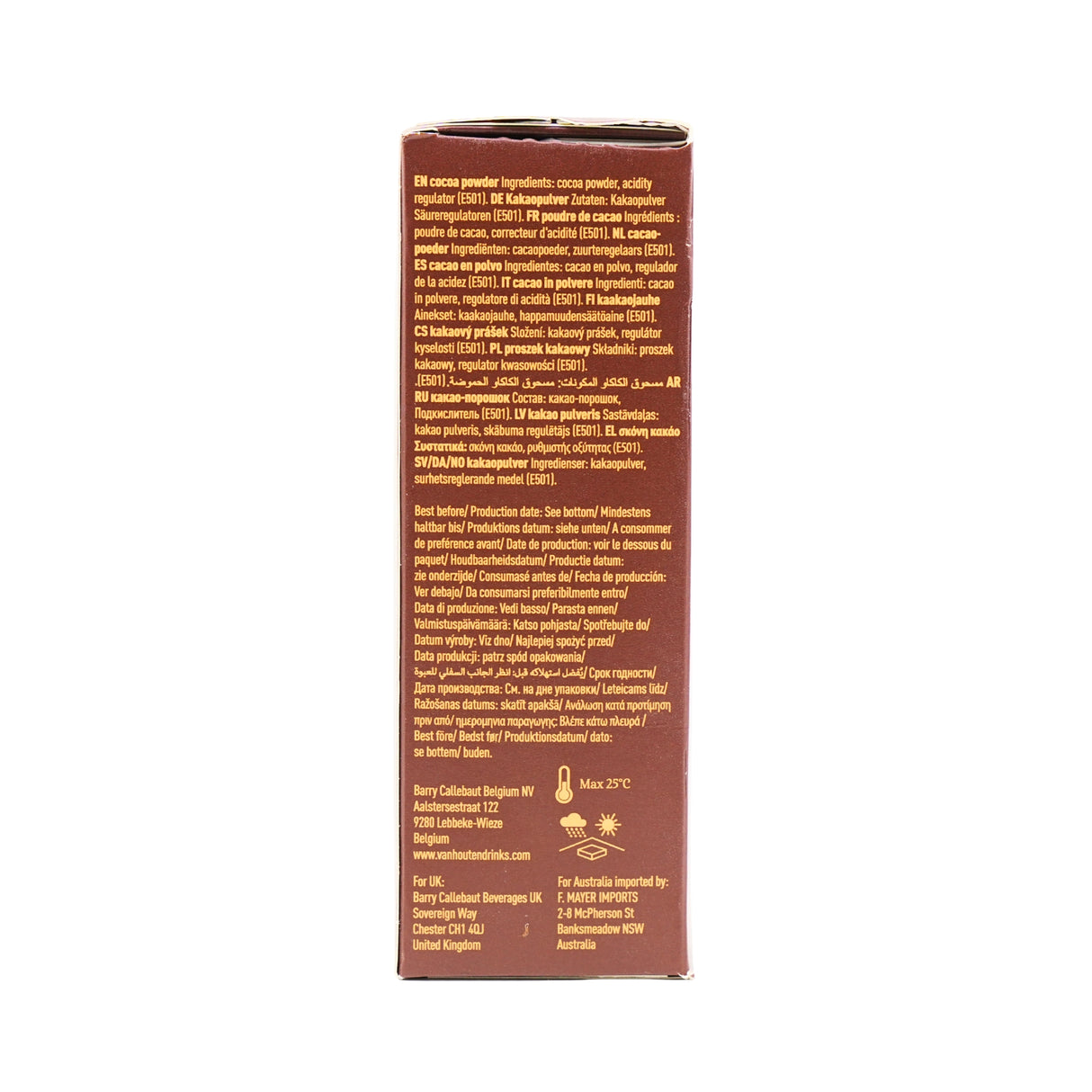 Van Houten Cocoa Box 8.8 oz