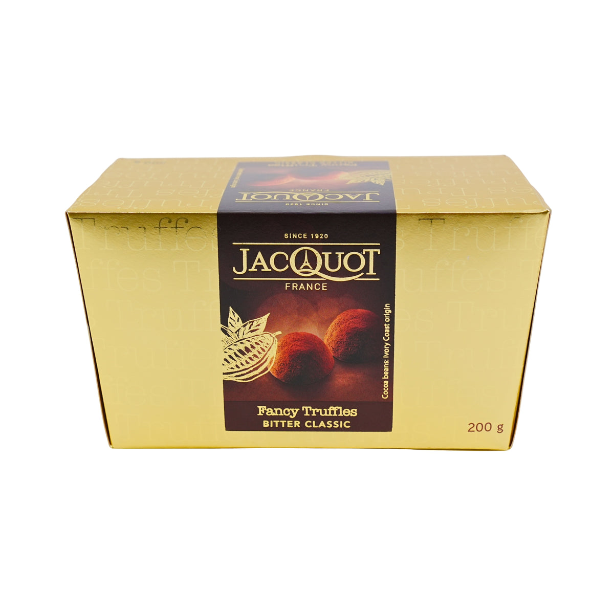 Jacquot Bittersweet French Chocolate Truffles Ballotin Box 7.05oz