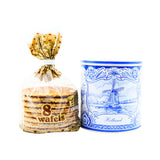 Markus Holland Delft style Stroopwafel tin with 8 stroopwafels