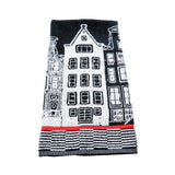 DDDDD Canal Black w/ Red Stripe Hand Towel 20x22 inch