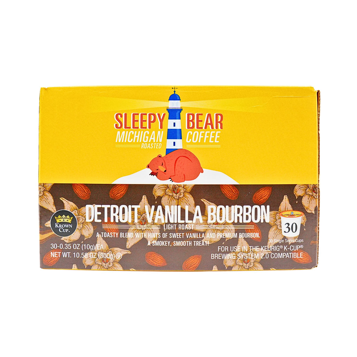 Sleepy Bear Detroit Bourbon Vanilla Coffee 30 ct K CUP