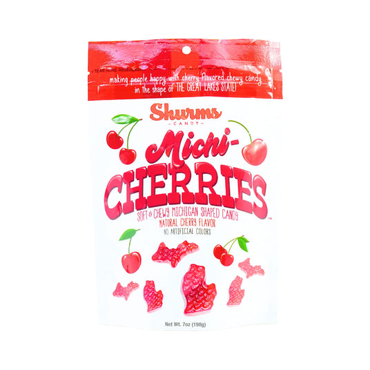 Shurms Michi-Cherries Michigan Shaped Cherry Gummies 7oz
