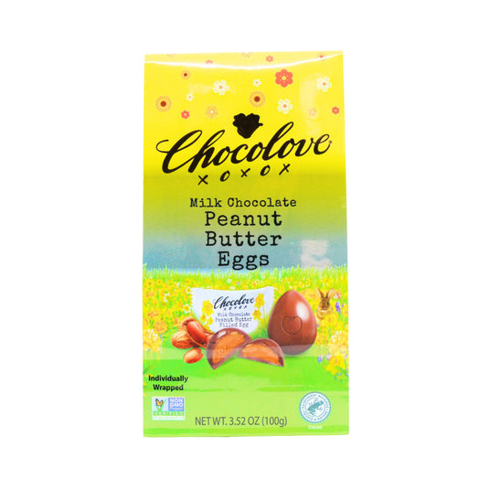 Chocolove Milk Chocolate Peanut Butter Filled Eggs 3.5 oz