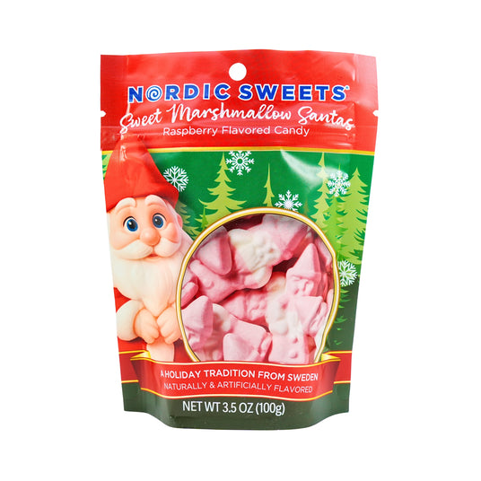 Nordic Sweets Raspberry Marshmallow Santas Pouch 3.5oz.