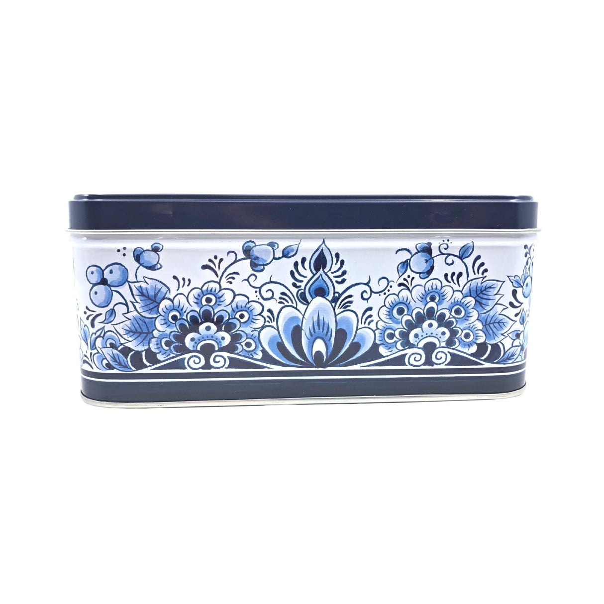 Delft Blue Speculaas Tin with DeRuijter Speculaas Cookies