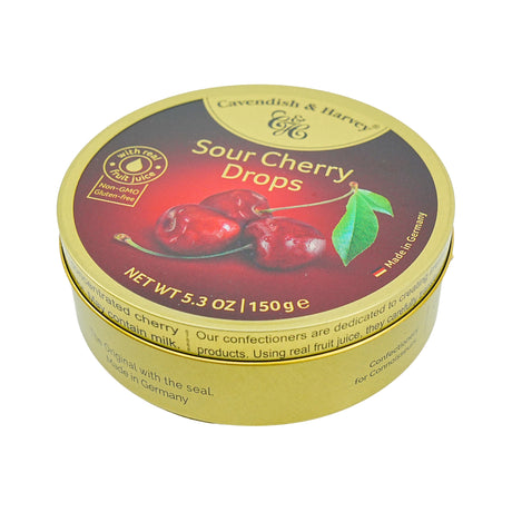 Cavendish & Harvey Cherry Candy 5.3oz Tin