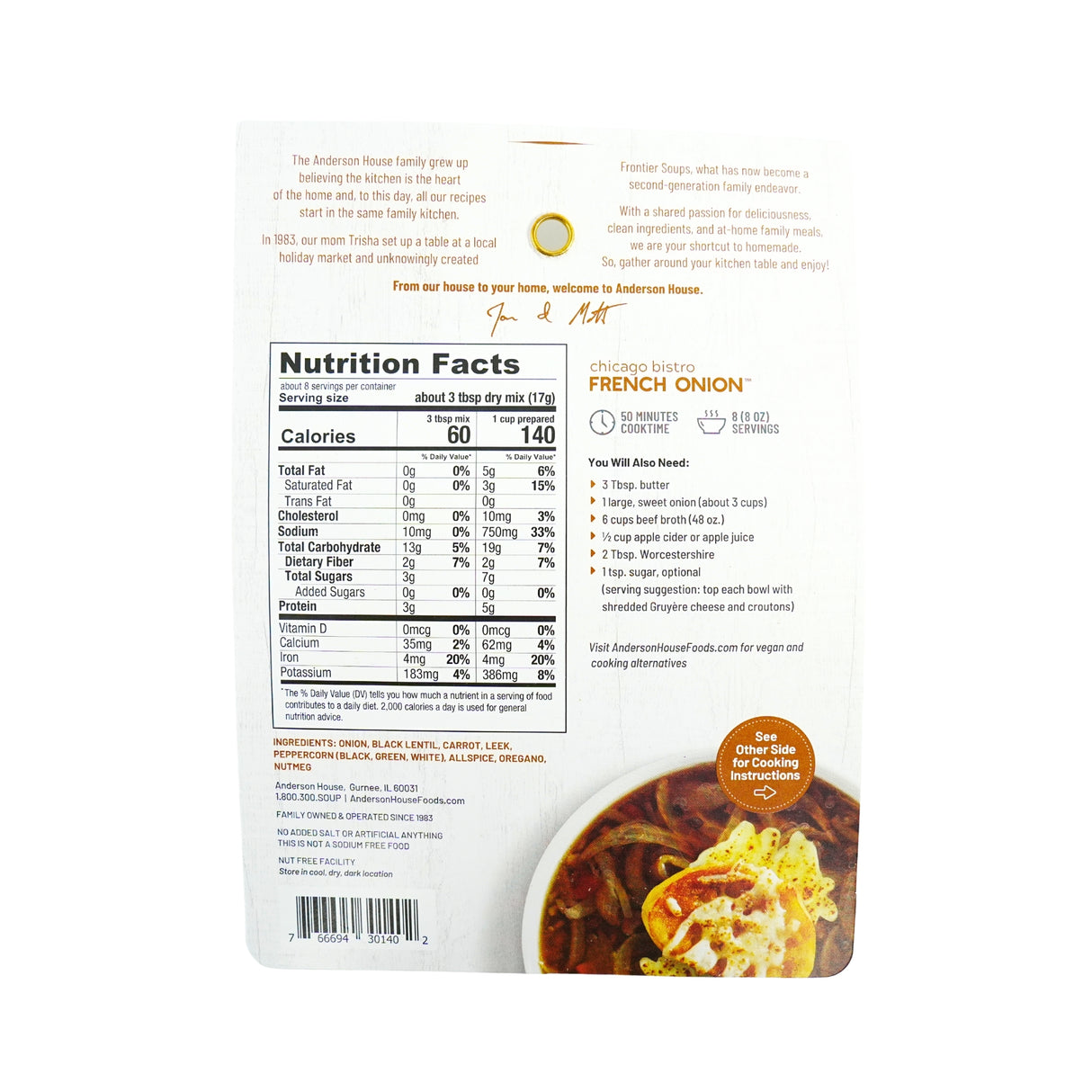 Frontier Soups Chicago Bistro French Onion Soup Mix