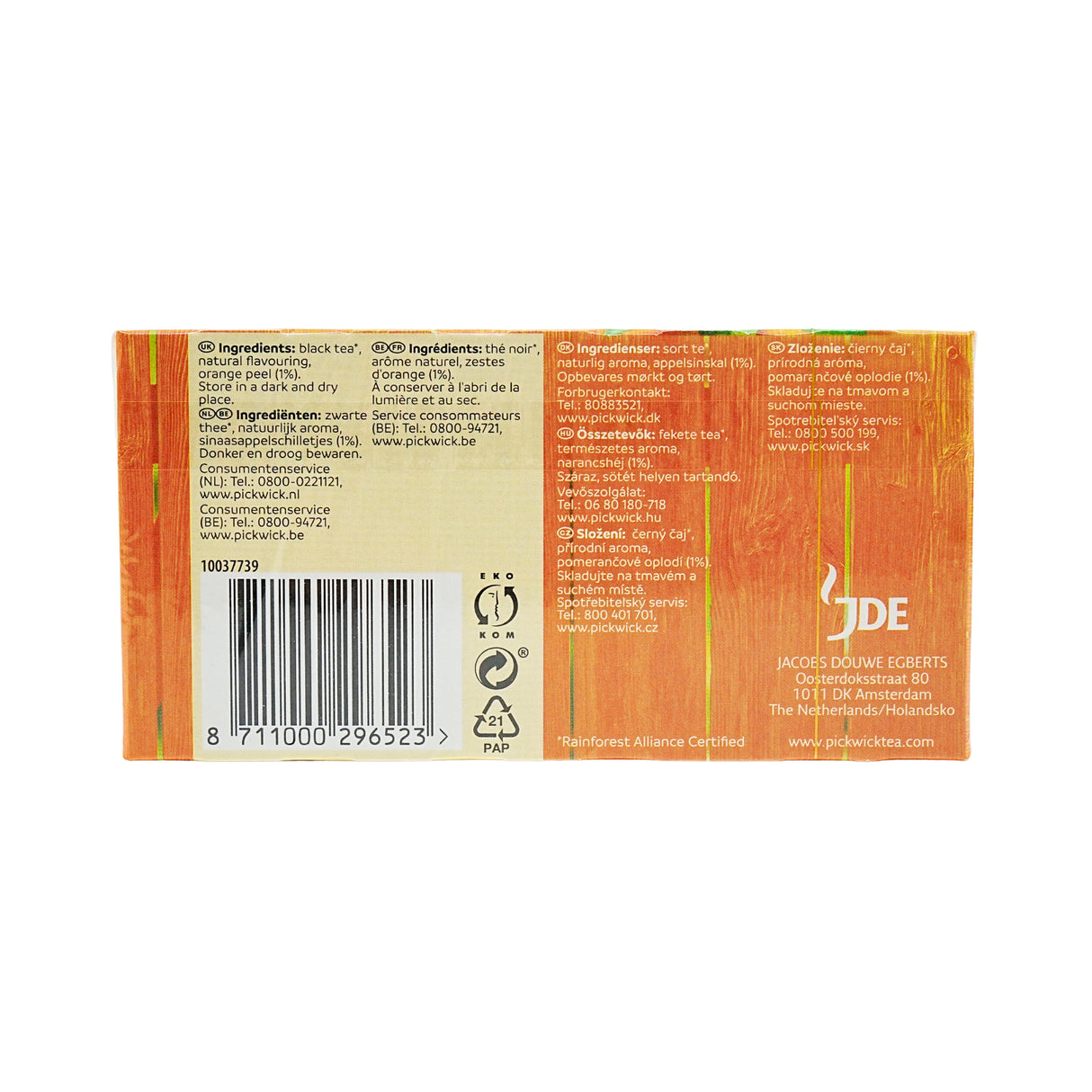 Pickwick Orange Flavored Tea 20ct box
