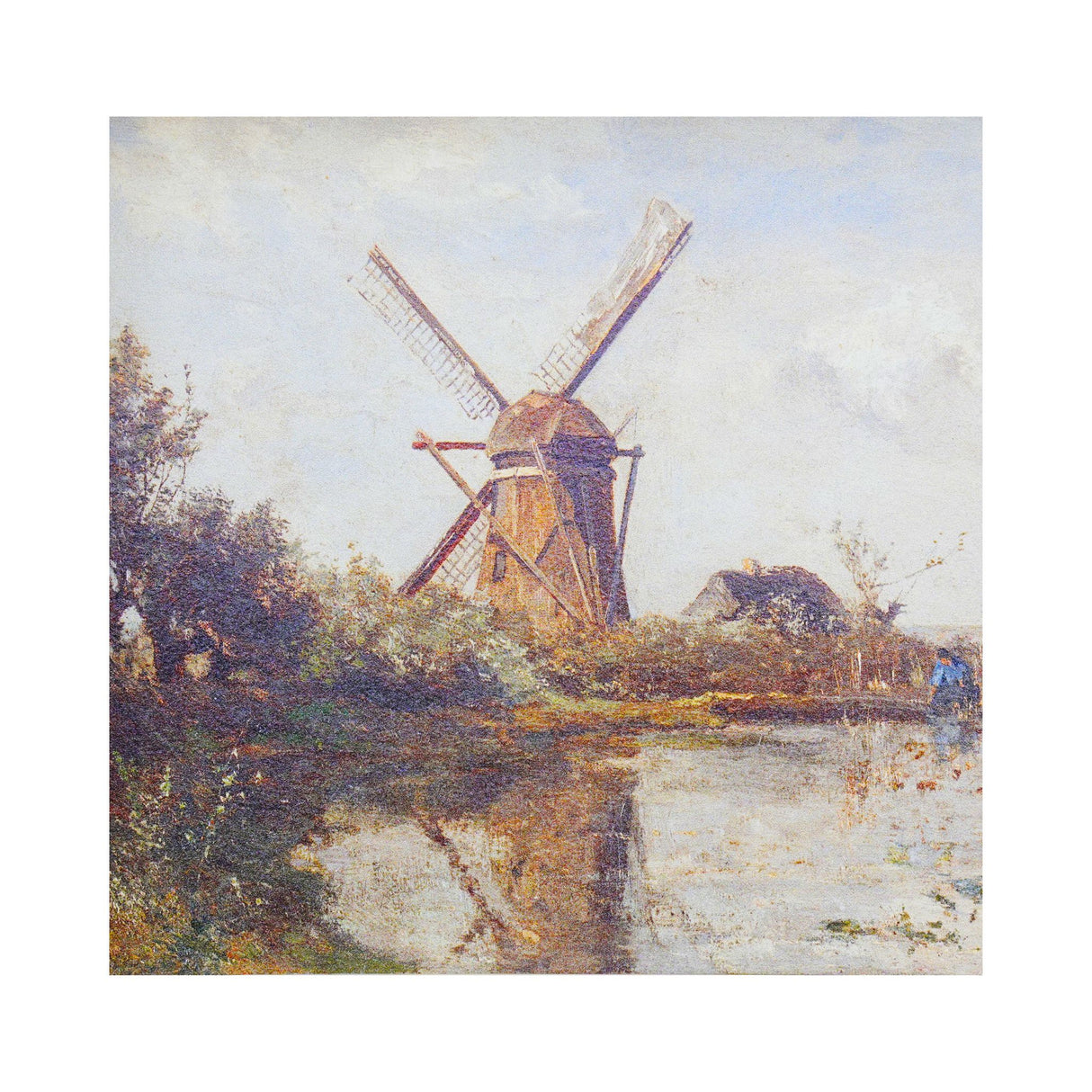 Hoekstra Decor Dutch Windmill Landscape Wall Art