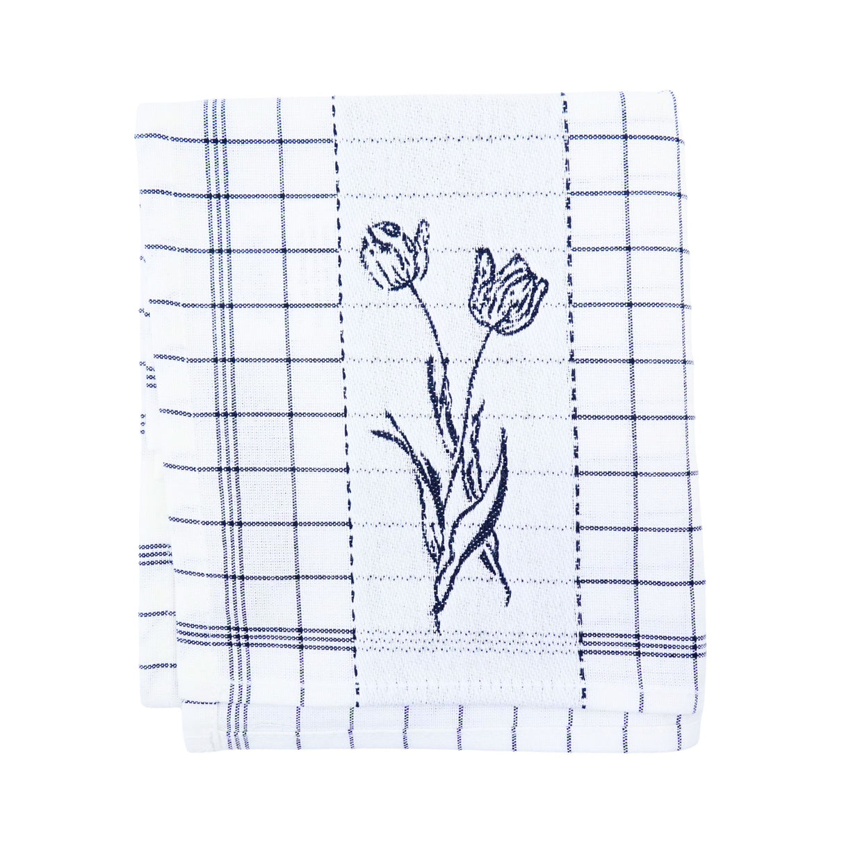 DDDDD Lisse White and Blue Tea Towel 24x23 inch