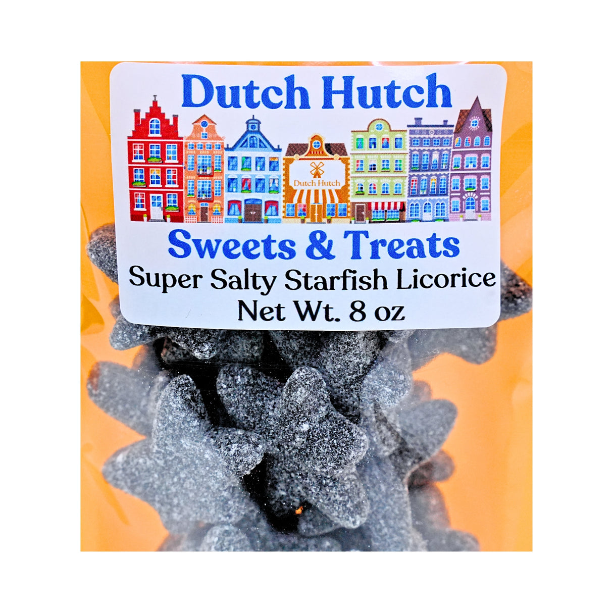 Dutch Hutch Super Salty Starfish Licorice 8 oz By Gustafs