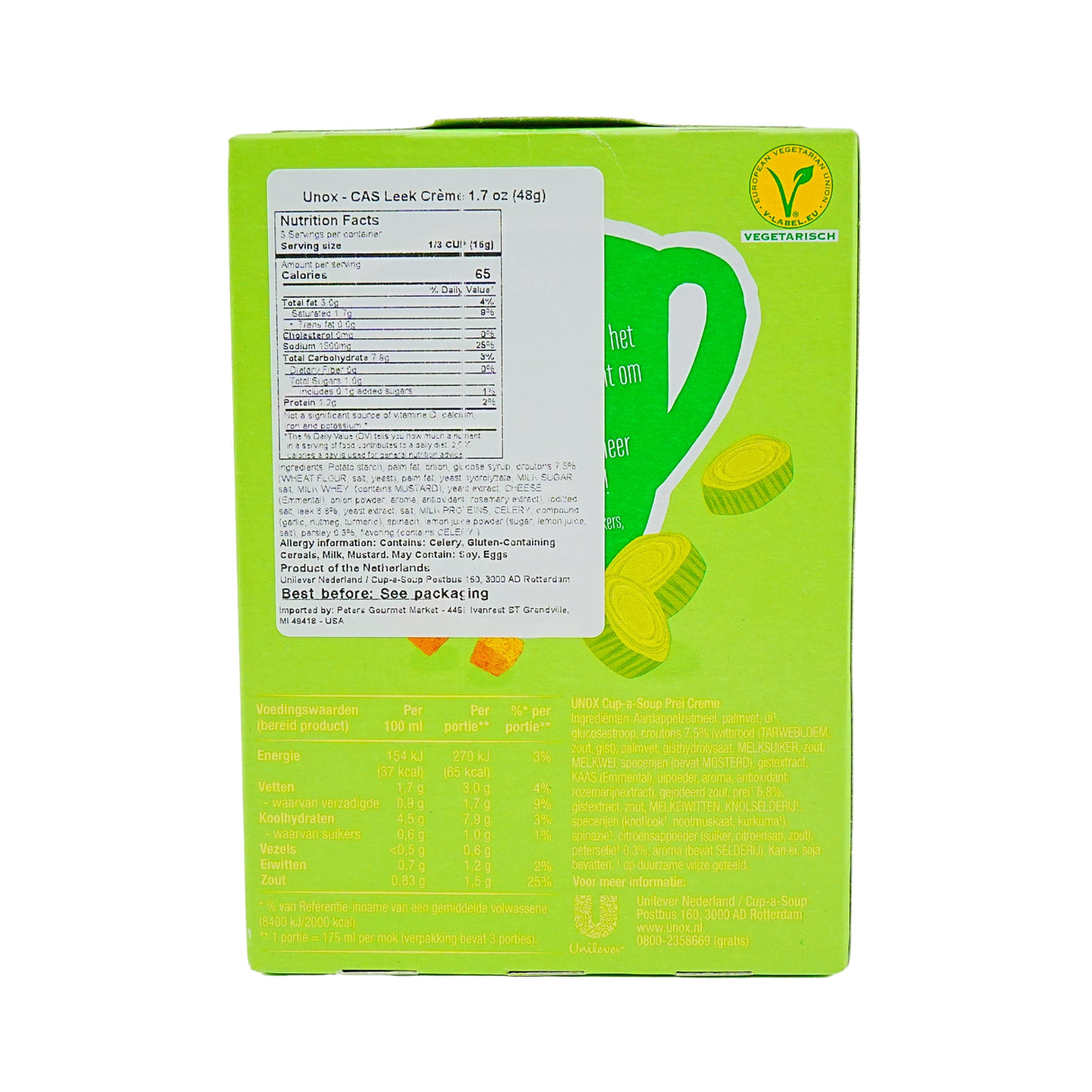 Unox Instant Leek Soup 3 packets