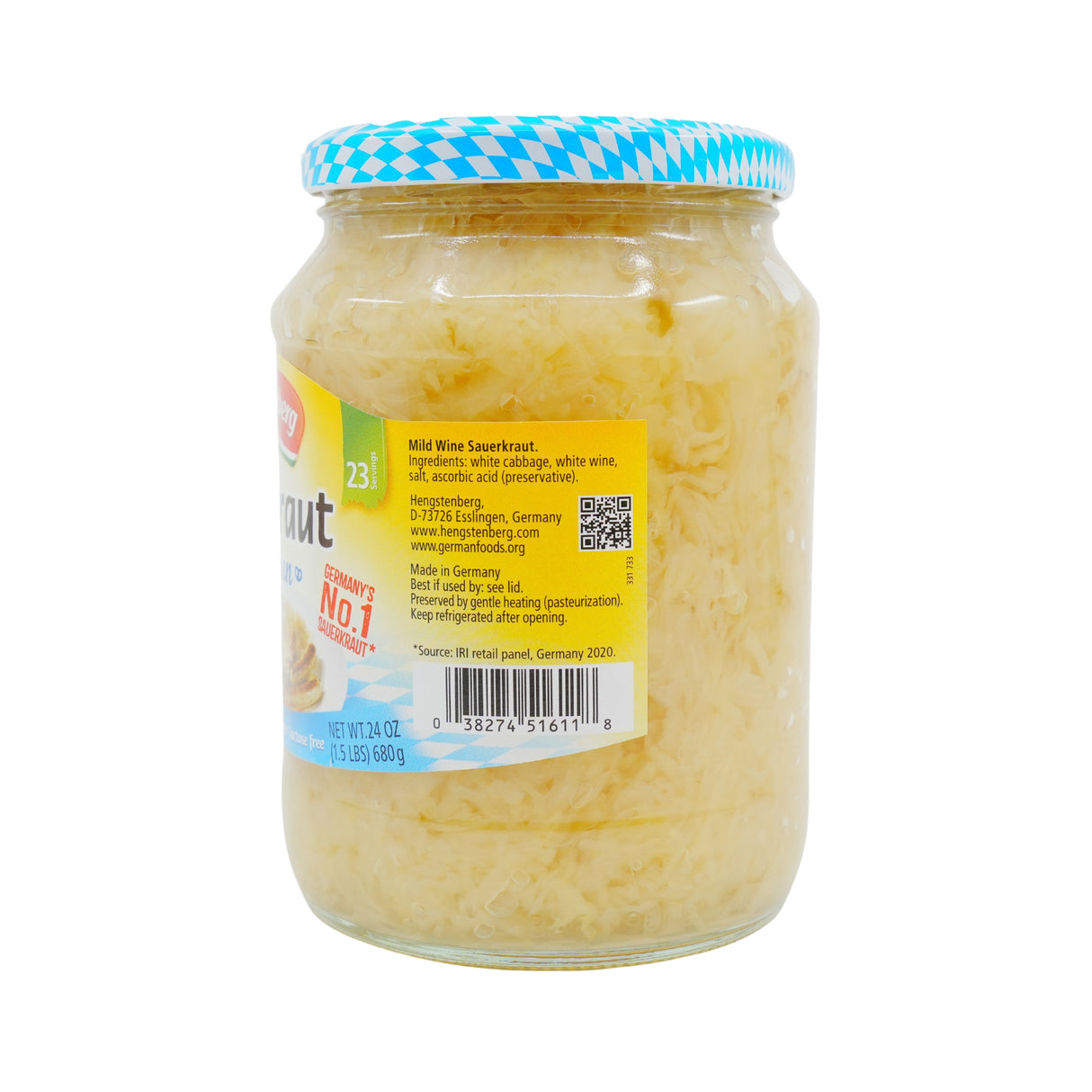 Hengstenberg Bavarian Style Sauerkraut 24 oz