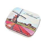 Holland Windmills and Tulip Fields Mini Peppermint Tin 1.75 oz