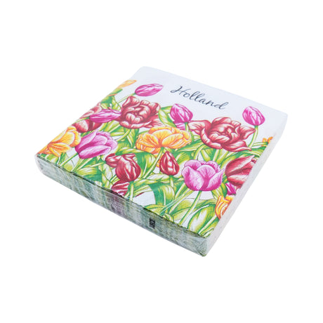 Napkins Colorful Tulips 6.5 x 6.5 inches 20/package