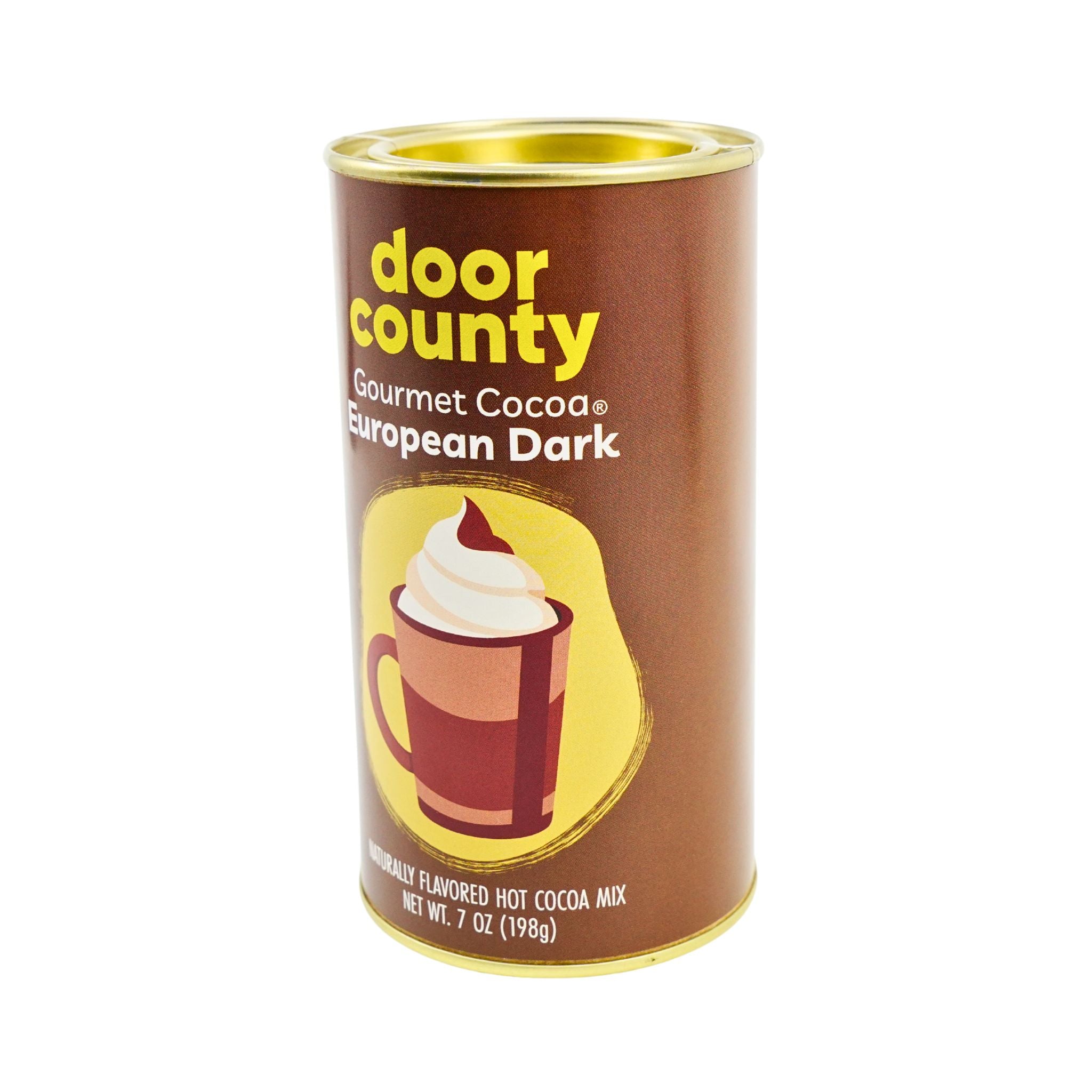 Door County Coffee European Dark Chocolate Hot Chocolate Canister