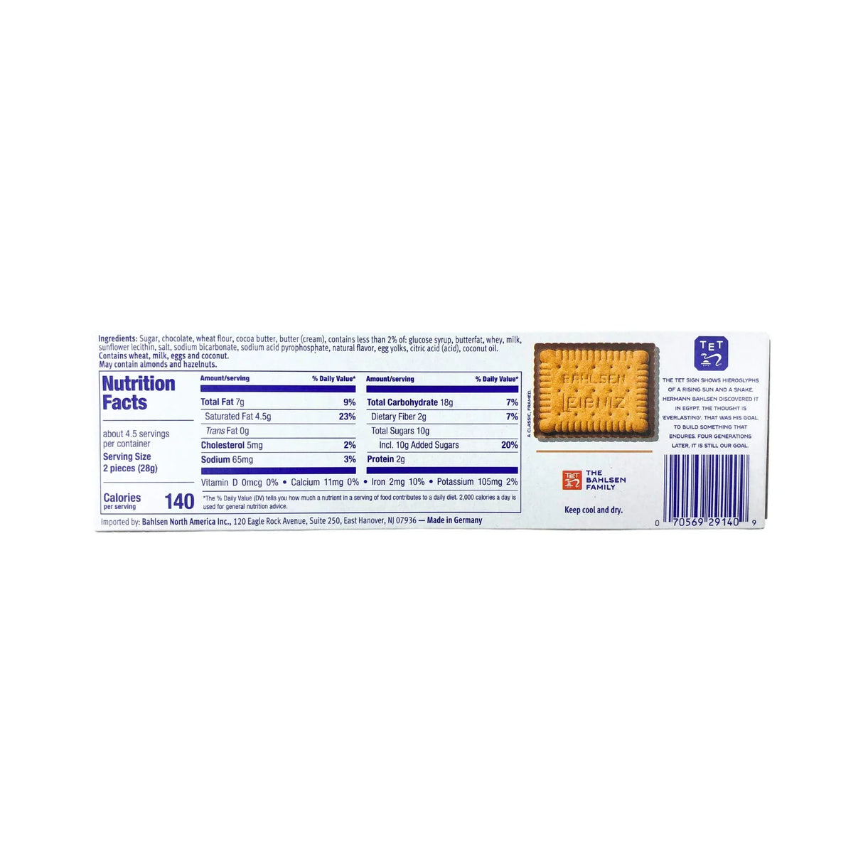Bahlsen Dark Chocolate Leibniz 4.4oz Box