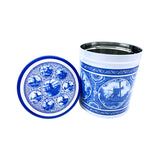 KM Stroopwafel Delf Blue Windmill Tin With 8 stroopwafels