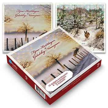 Christmas Cards Rien Poortvliet Nature box of 10