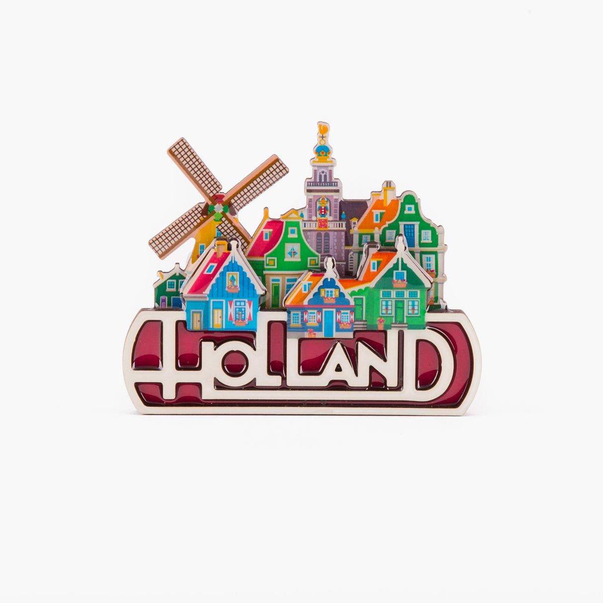 Magnet MDF HOLLAND with Canal Houses and Windmill