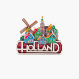 Magnet MDF HOLLAND with Canal Houses and Windmill