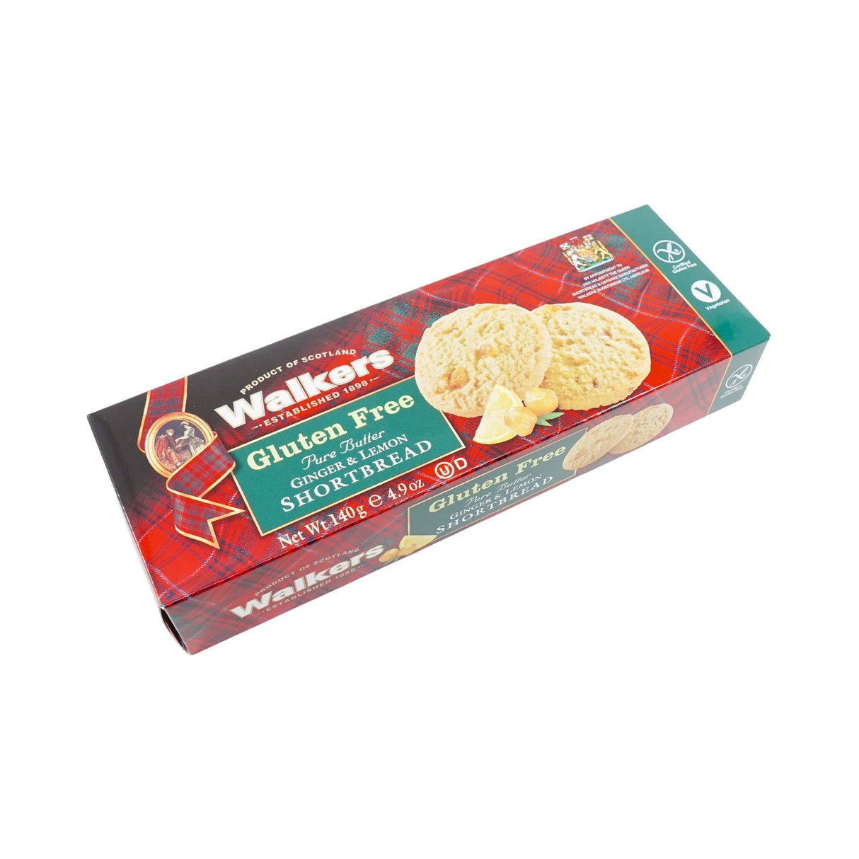 Walkers Gluten Free Ginger Lemon Shortbread Cookies 4.9oz