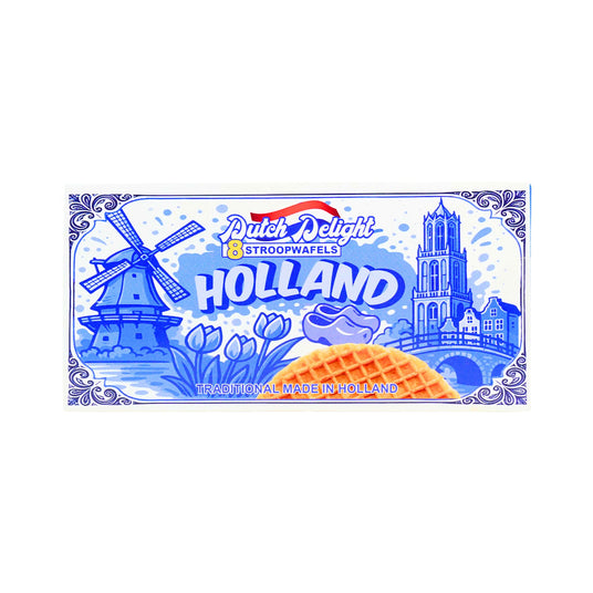 Dutch Delight Delft Design Stroopwafel Box 8 ct