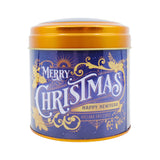 Merry Christmas Stroopwafel Tin Blue with Stroopwafels