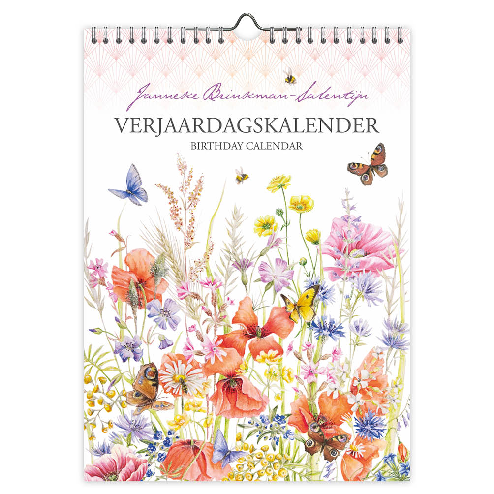 Janneke Brinkman Spring Flowers Birthday Calendar 9.8x7