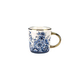 Delft Blue w/ Gold Trim Flower Mug