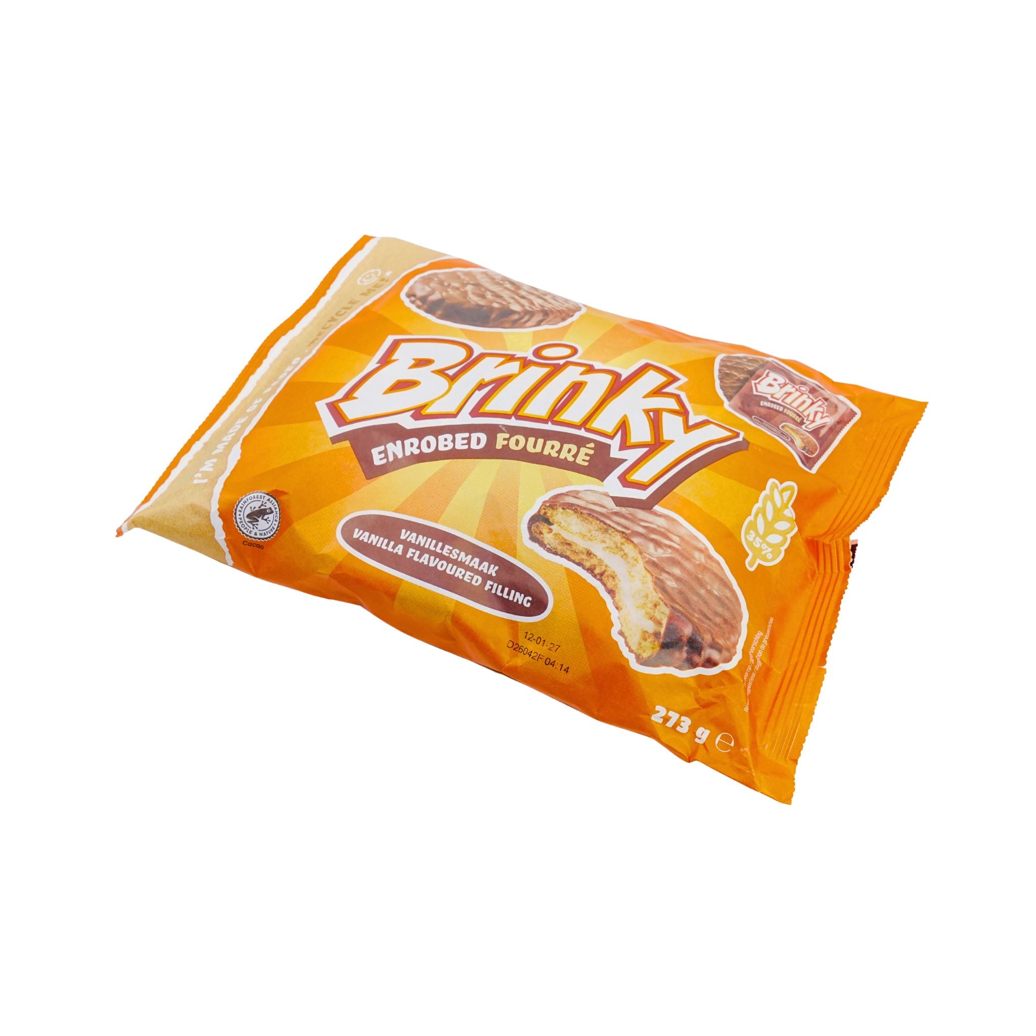 Brinky Chocolate Covered Ind Wrapped Vanilla Fourre Cookies 9.6 oz