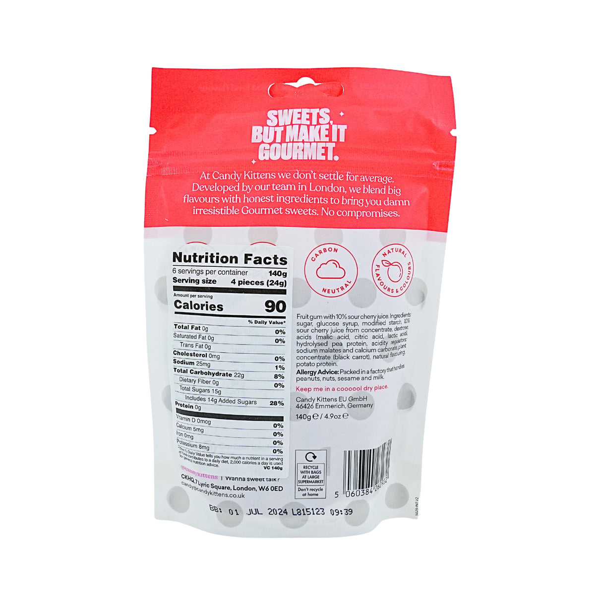Candy Kittens Very Cherry 4.9 oz Bag