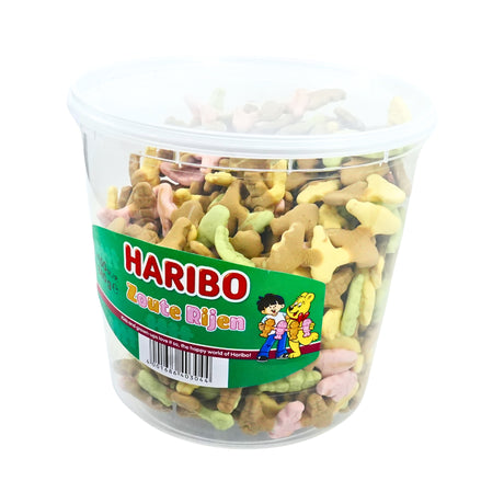 Haribo Zoute Rijen Salty Rows 840 gram Tub