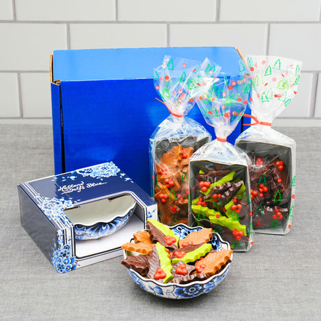 Delft Candy Dish with Treats Gift Box