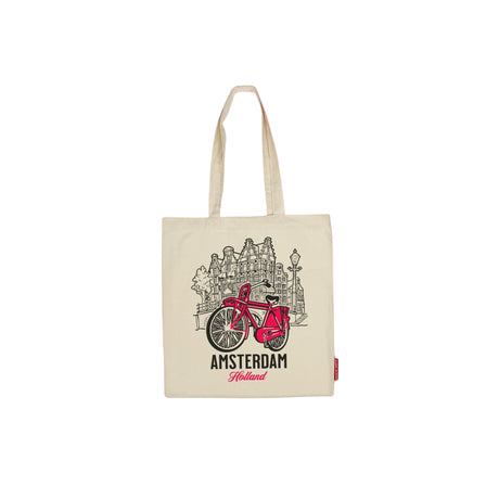 Holland Red Bike 100% Cotton Shopping Bag