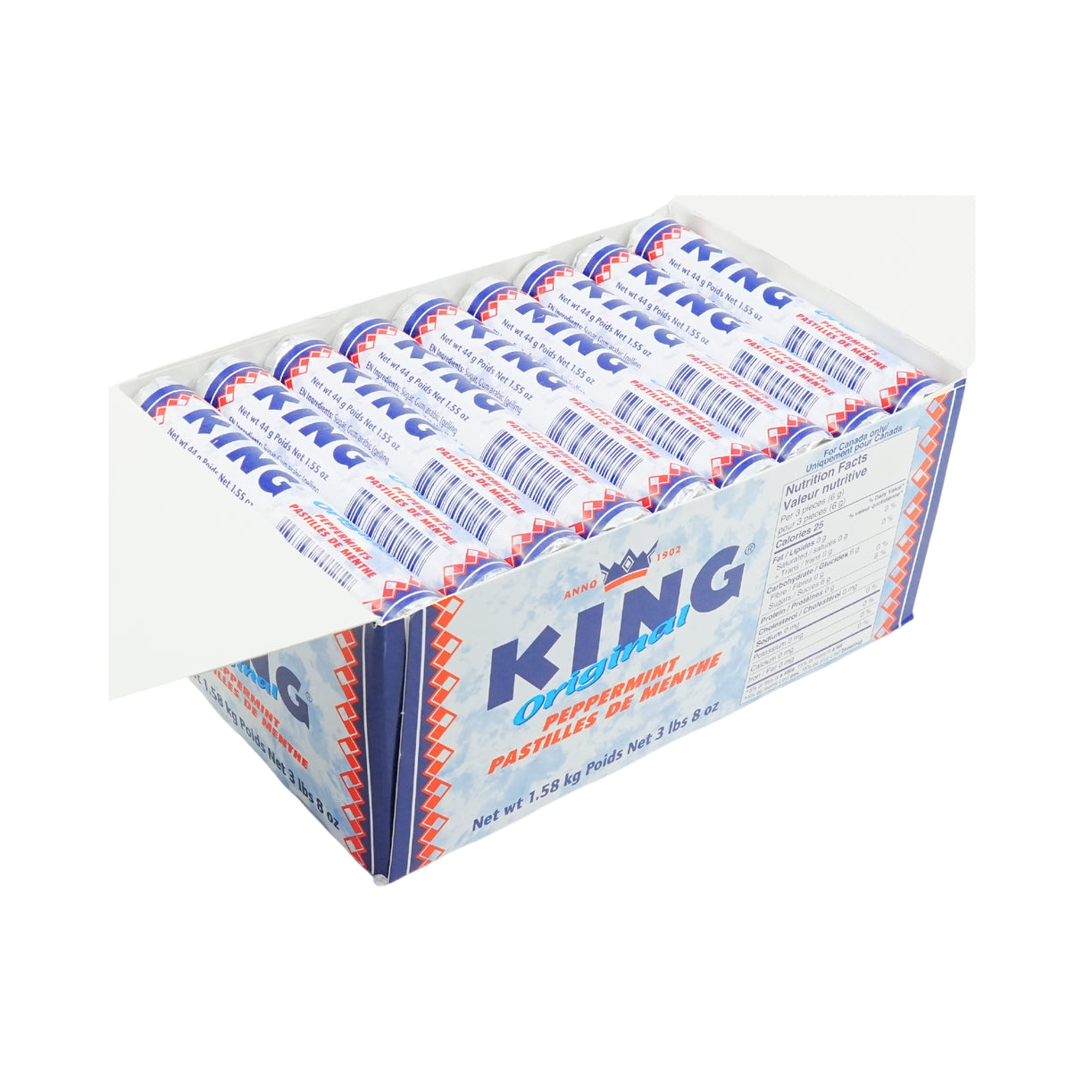 King Peppermint Rolls Box 36 ct