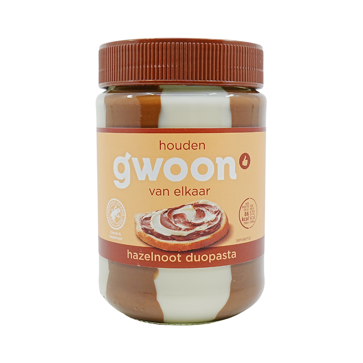Gwoon DUO Hazelnut & White Chocolate Spread 14 oz jar