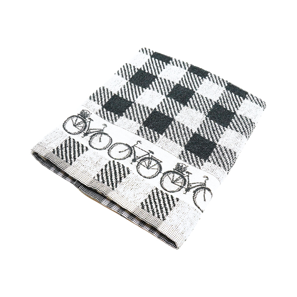Twentse Black with Bicycles HAND Towel 20x20 inch
