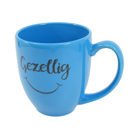 Gezellig Blue Smiley Face 13oz Mug