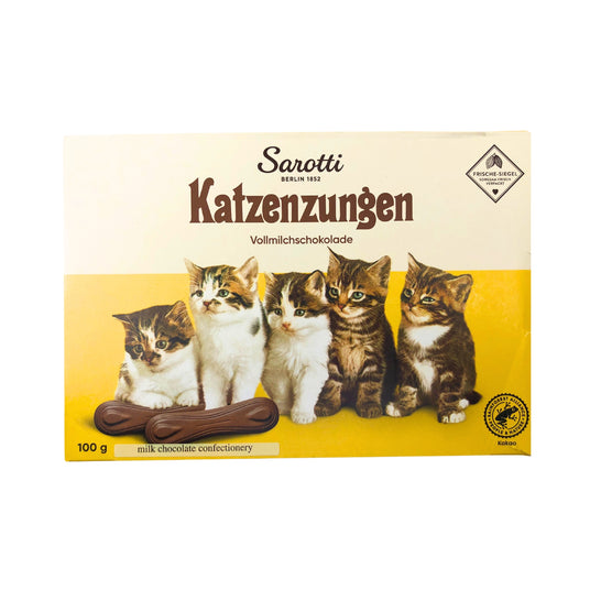 Sarotti Chocolate Cat Tongues 3.5 oz  box