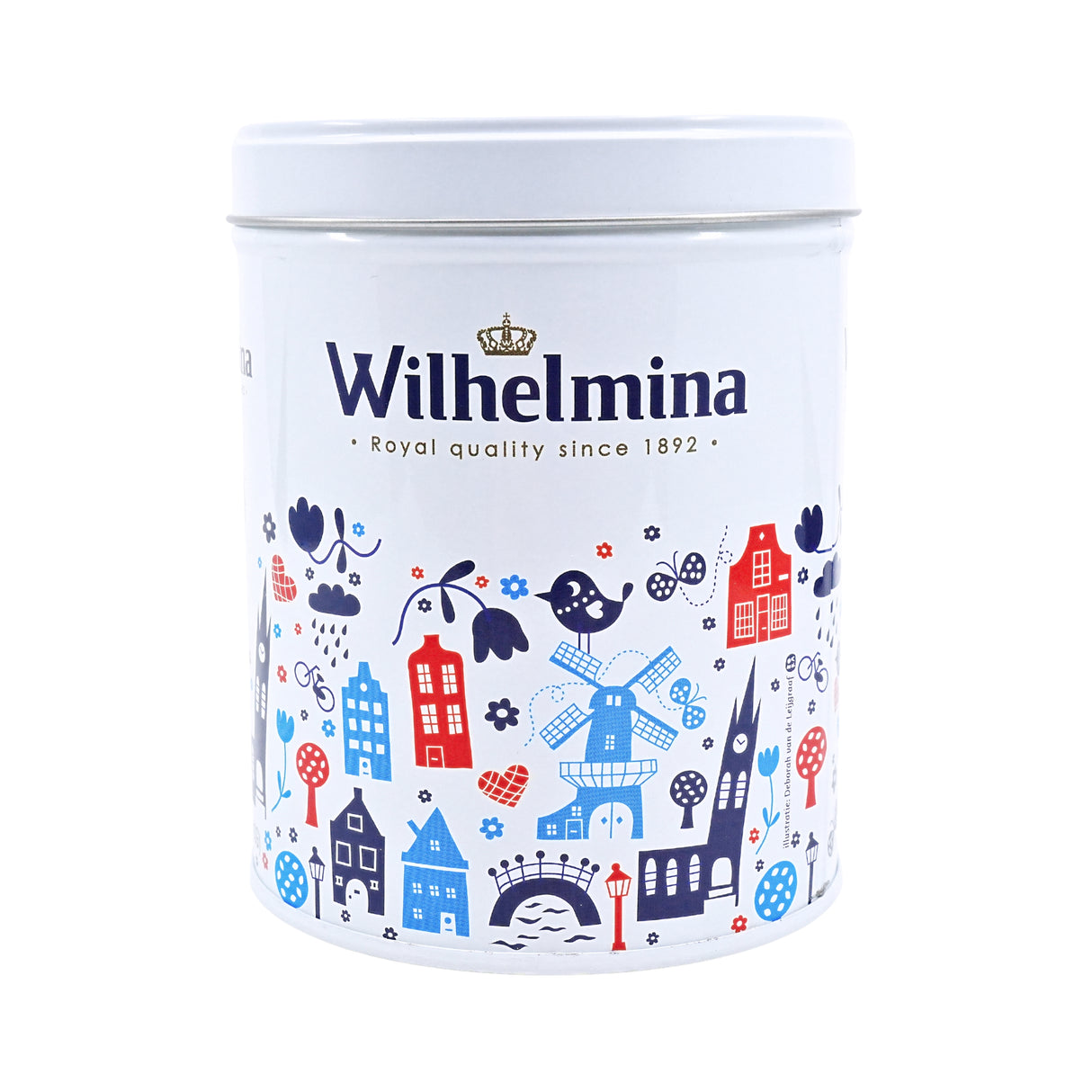 Wilhelmina Peppermint Folk Art Tin 17.6 Oz